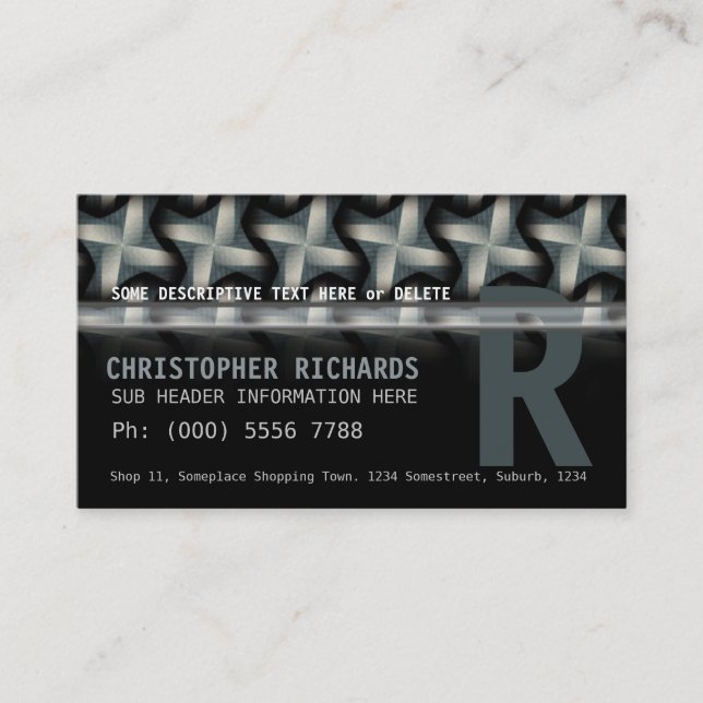 Silver Green Fan Spiral Pattern Business Cards (Front)