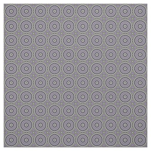 Silver Grey And Lilac Bold Circle Pattern Fabric