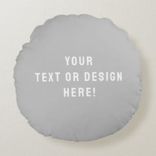 Silver Grey Custom Round Pillows –Unique & Stylish