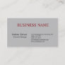 Silver Grey Elegant Classical Simple Business Card