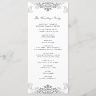 Silver Grey Elegant Ironwork Wedding Rackcard Program