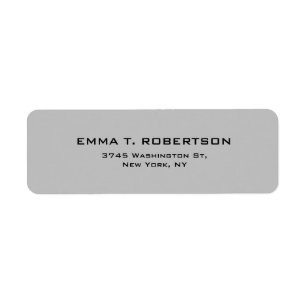Silver Grey Elegant Modern Trendy Minimalist Label