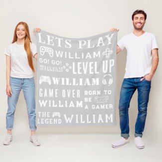 Silver Grey Gamer Video Game Personalized Kids