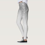 Silver Grey Glam Glitter Sparkle Ombre Trendy Leggings<br><div class="desc">This design may be personalized by choosing the Edit Design option. You may also transfer onto other items. Contact me at colorflowcreations@gmail.com or use the chat option at the top of the page if you wish to have this design on another product or need assistance with this design. Glitter look...</div>