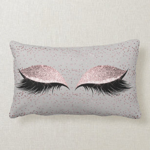 pink and silver throw pillows