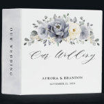 Silver Grey Ivory Floral Winter Rustic Wedding 3 Ring Binder<br><div class="desc">Elegant floral winter wedding photo album binder features elegant grey ,  ivory and silver watercolor flower bouquet frosty-hued greenery. Please contact me for any help in customization or if you need any other product with this design.</div>