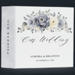 Silver Grey Ivory Floral Winter Rustic Wedding 3 Ring Binder<br><div class="desc">Elegant floral winter wedding photo album binder features elegant grey ,  ivory and silver watercolor flower bouquet frosty-hued greenery. Please contact me for any help in customization or if you need any other product with this design.</div>
