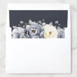 Silver Grey Ivory Floral Winter Rustic Wedding Env Envelope Liner<br><div class="desc">Elegant floral winter wedding envelope liner features elegant grey ,  ivory and silver watercolor flower bouquet frosty-hued greenery. Please contact me for any help in customization or if you need any other product with this design.</div>