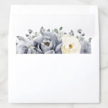 Silver Grey Ivory Floral Winter Rustic Wedding Envelope Liner<br><div class="desc">Elegant floral winter wedding envelope liner features elegant grey ,  ivory and silver watercolor flower bouquet frosty-hued greenery. Please contact me for any help in customization or if you need any other product with this design.</div>