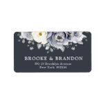 Silver Grey Ivory Floral Winter Rustic Wedding Lab Label<br><div class="desc">Elegant floral winter wedding address label features elegant grey ,  ivory and silver watercolor flower bouquet frosty-hued greenery. Please contact me for any help in customization or if you need any other product with this design.</div>