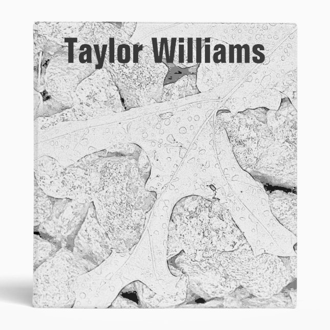 Silver grey leaf Sketch Binder (Front)