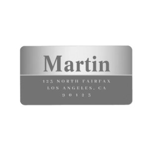 Silver Grey Look Return Address Label