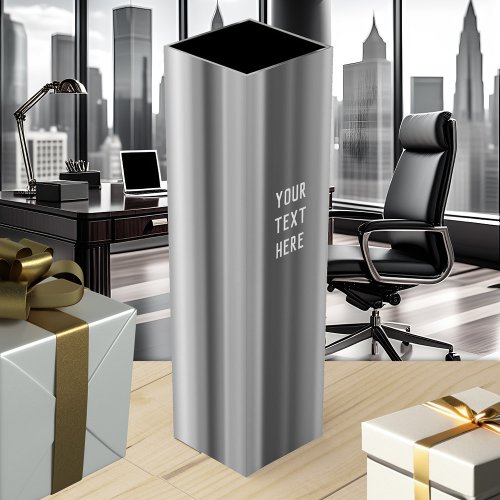 Silver Grey Metallic Design Wine Gift Box