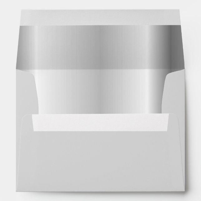 Silver Grey Metallic Silver Inner Envelope (Back (Bottom))