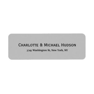 Silver Grey Modern Creative Trendy Elegant Family Label