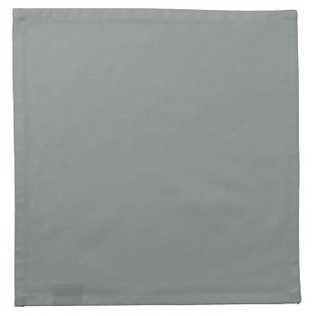 Silver Grey Personalized Gray Color Background Cloth Napkin by SilverSpiral at Zazzle