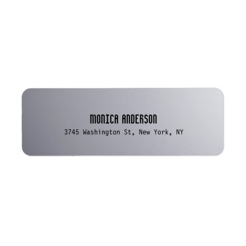 Silver Grey Professional Return Address Label