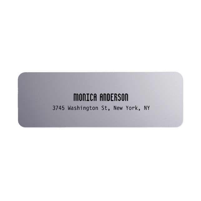 Silver Grey Professional Return Address Label (Front)
