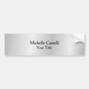 Silver Grey Professional Unique Classical Simple Bumper Sticker