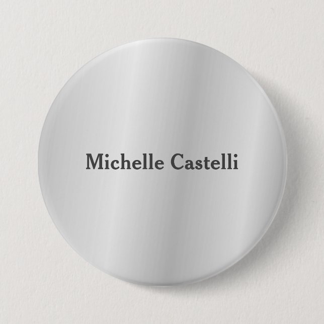 Silver Grey Professional Unique Classical Simple Button (Front)