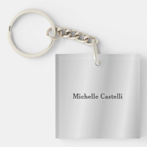 Silver Grey Professional Unique Classical Simple Keychain