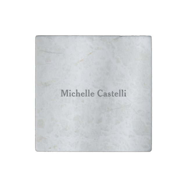 Silver Grey Professional Unique Classical Simple Stone Magnet (Front)