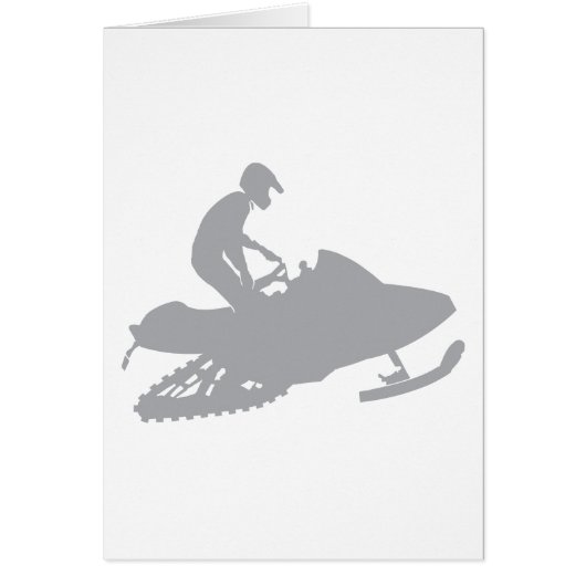 Silver Grey Snowmobiler Cards (Front)