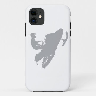 Silver Grey Snowmobiler iPhone 11 Case