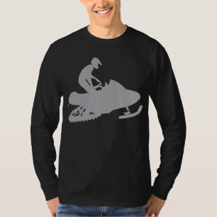Silver Grey Snowmobiler T-Shirt