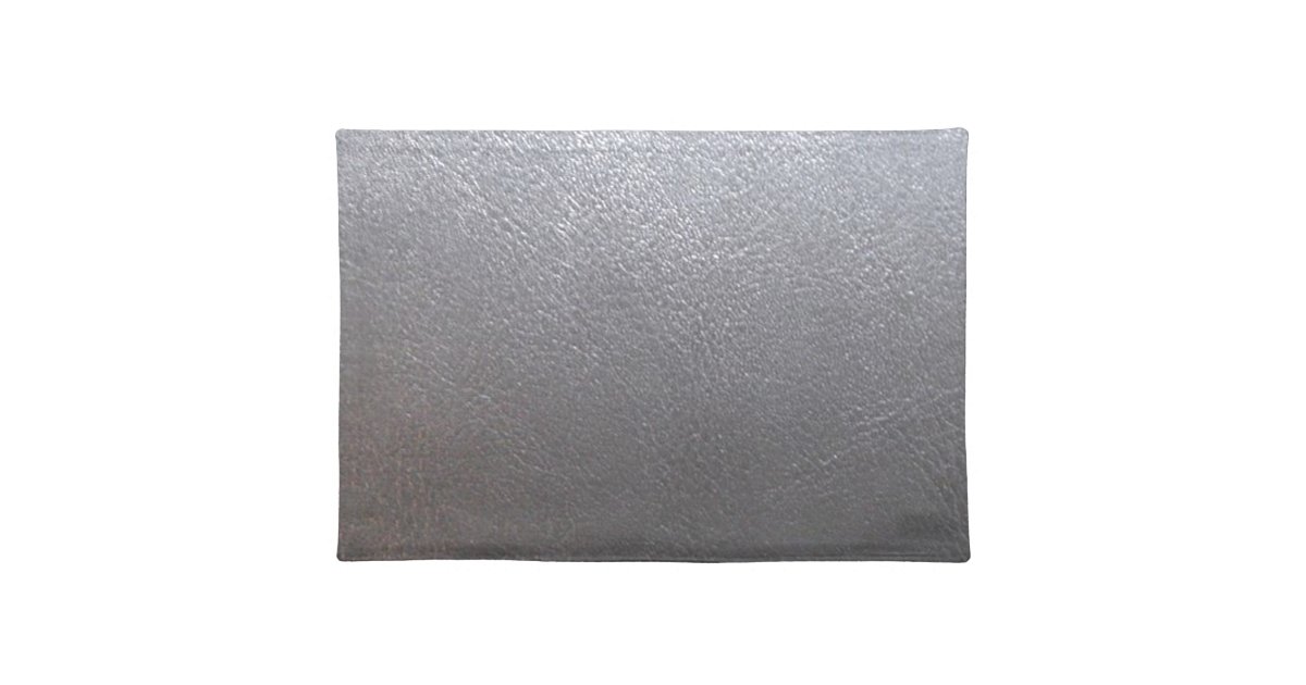 SILVER Grey Sparkle Leather Look Finish Placemat Zazzle