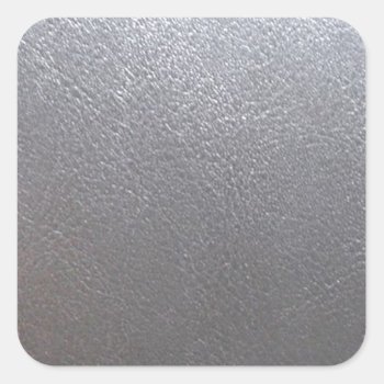 Silver Grey Sparkle : Leather Look Finish Square Sticker by LOWPRICESALES at Zazzle