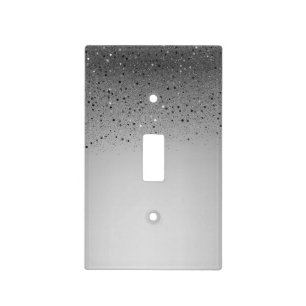 Silver Grey Sparkly Sparkle Glitter Light Switch Cover