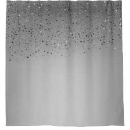 Silver Grey Sparkly Sparkle Glitter Shower Curtain | Zazzle