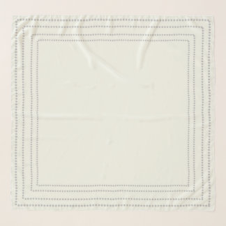 Silver Grey Stripe Border Islamic Scarf