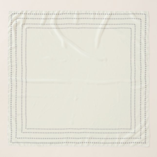 Silver Grey Stripe Border Islamic Scarf (Front)