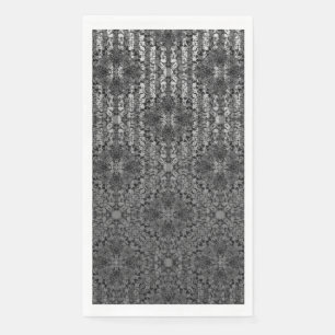 Silver Grey Striped Hollywood Regency Pattern Paper Guest Towels