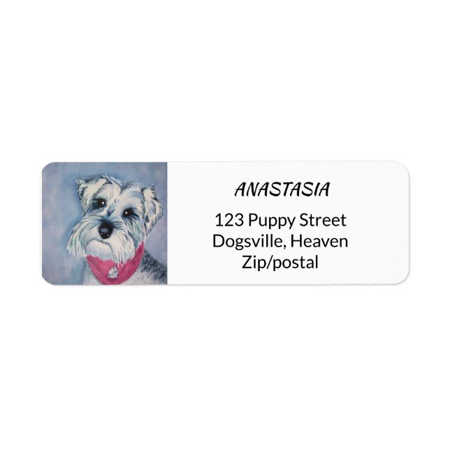 SILVER GREY SWEET SCHNAUZER LABEL (Front)