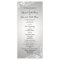 Silver Grey Vintage Floral Lace Wedding Program
