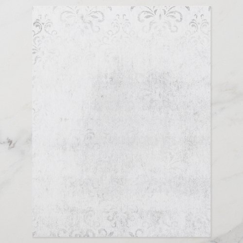 Silver Grey Vintage Pattern Paper