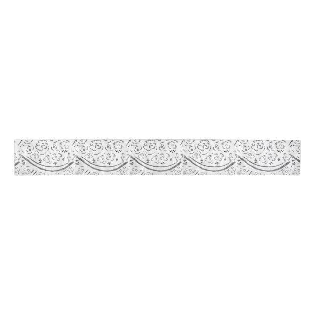 Silver Grosgrain Ribbon (Front)