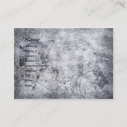 Silver Grunge English Horse Business Card