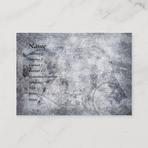 Customizable Silver Grunge English Horse Business Card