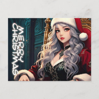 Silver Hair Santa – Merry Christmas Holiday Postcard