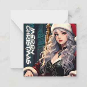 Silver Hair Santa – Merry Christmas Note Card