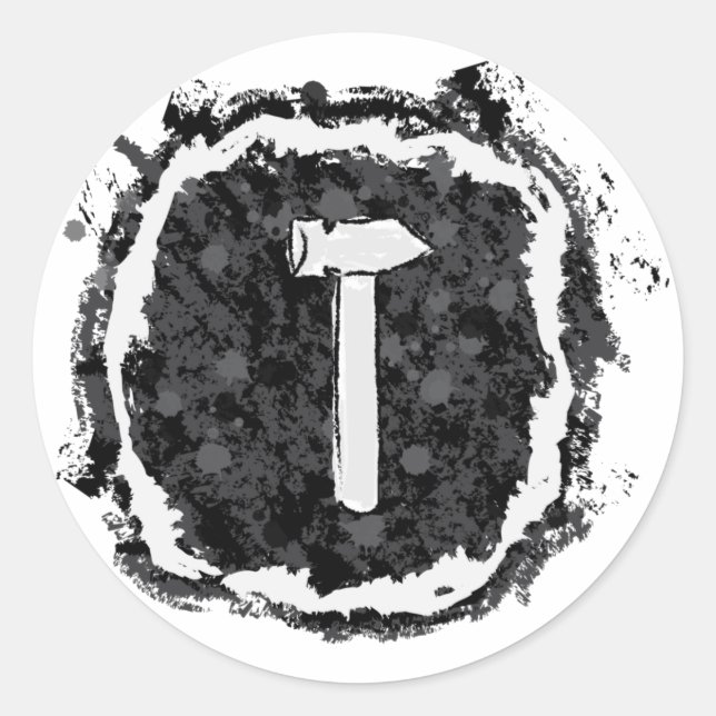 Silver Hammer Classic Round Sticker (Front)