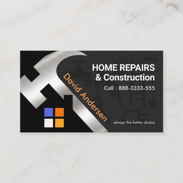 Silver Hammer Roof Handyman Business Card (Front)