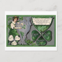 Silver Harp, Shamrock, St. Patrick's Day, Vintage