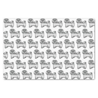 Silver Havanese Cute Cartoon Dog Pattern Tissue Paper