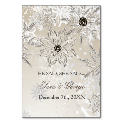 silver He said She said bridal shower game card