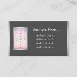 Silver Healing Hands Holistic design Business Card
